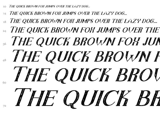 The Dark Titan font waterfall